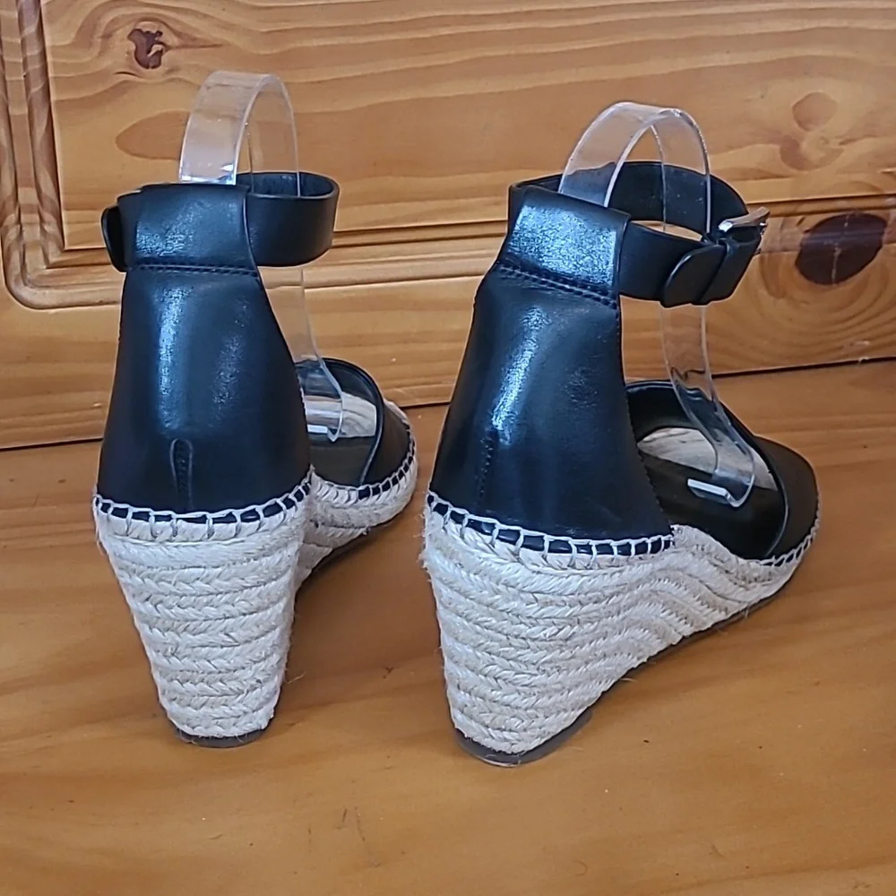 Vince Camuto Soft Leather Espadrille Wedge Sandals - Picture 6 of 11